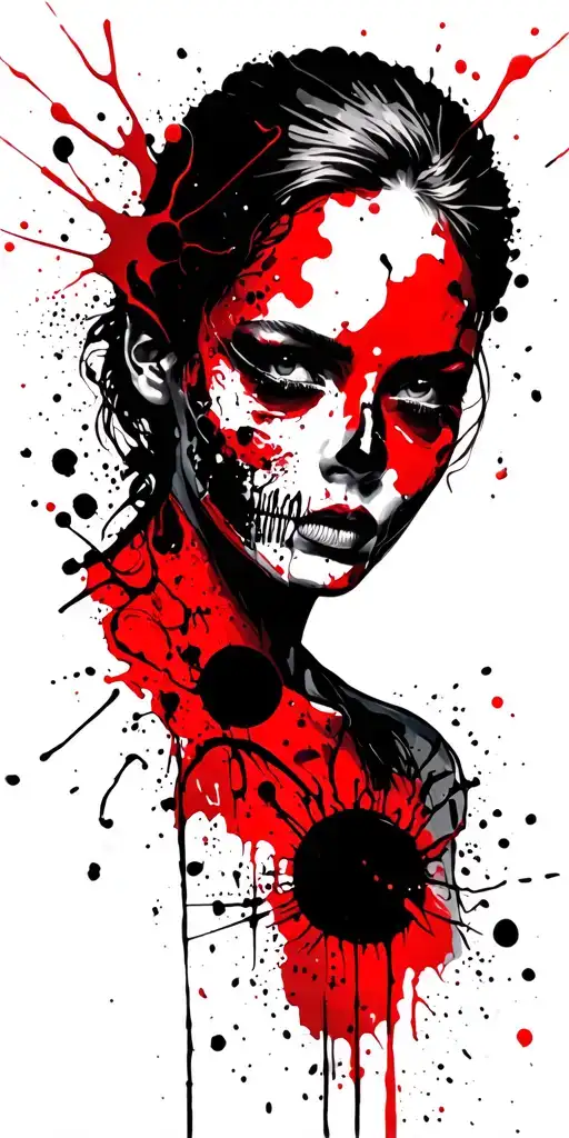 Painterly tattoo design idea