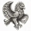 gryphon symbolizing strength and protection tattoo design idea