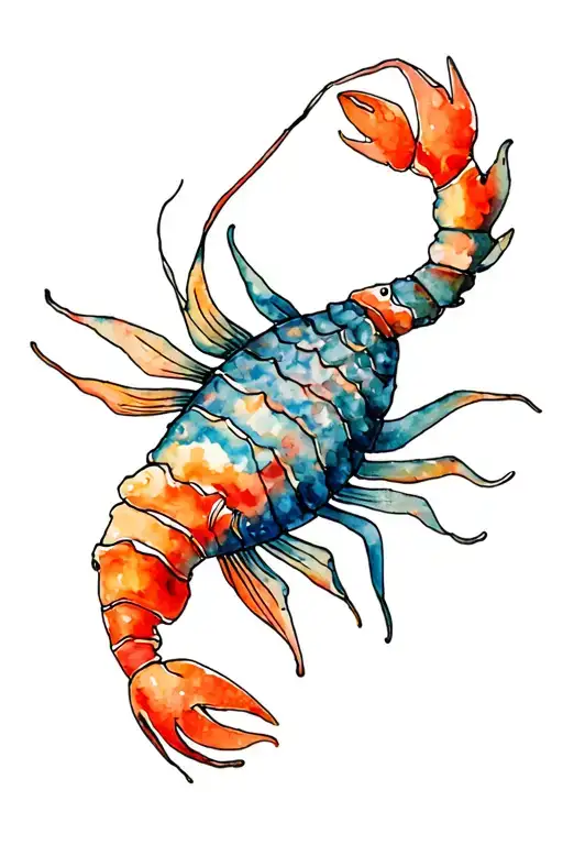 Scorpio fish tattoo design idea