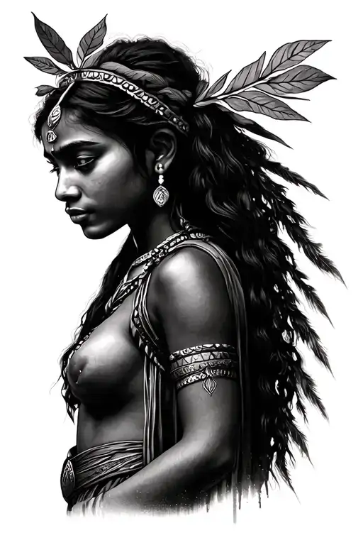 Pocahontas tattoo design idea