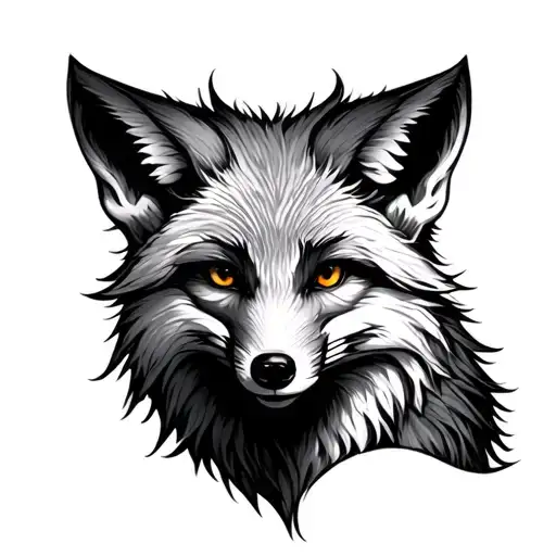 White Fox tattoo design idea