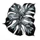 Monstera Leaf tattoo design idea