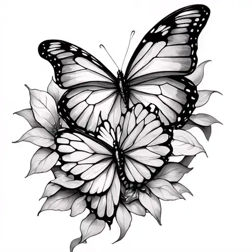 Patience with butterflies and trust the process  tattoo design idea