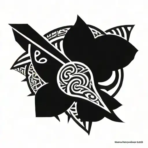 maori design combining elements tattoo design idea