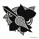 maori design combining elements tattoo design idea