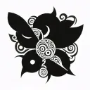 maori design combining elements tattoo design idea
