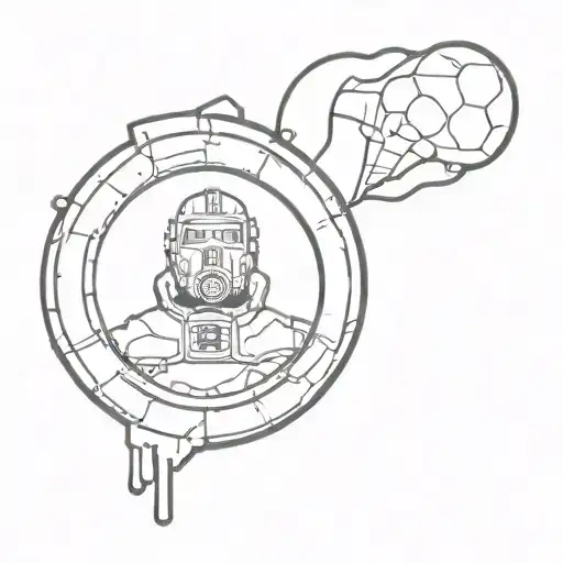 fallout inspired tattoo hidden meaning clean aesthetic minimalism tattoo design idea