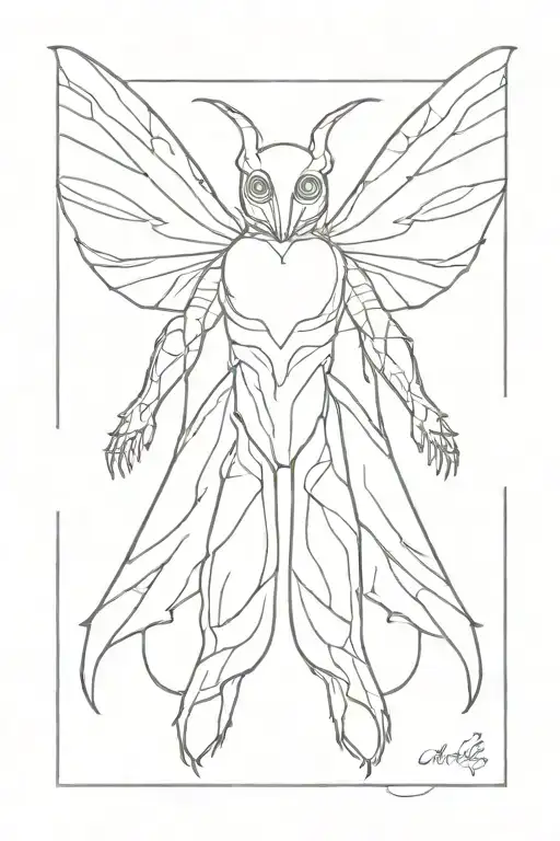 mothman tattoo design idea