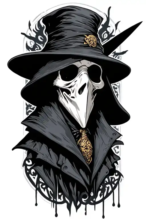 plague doctor tattoo design idea