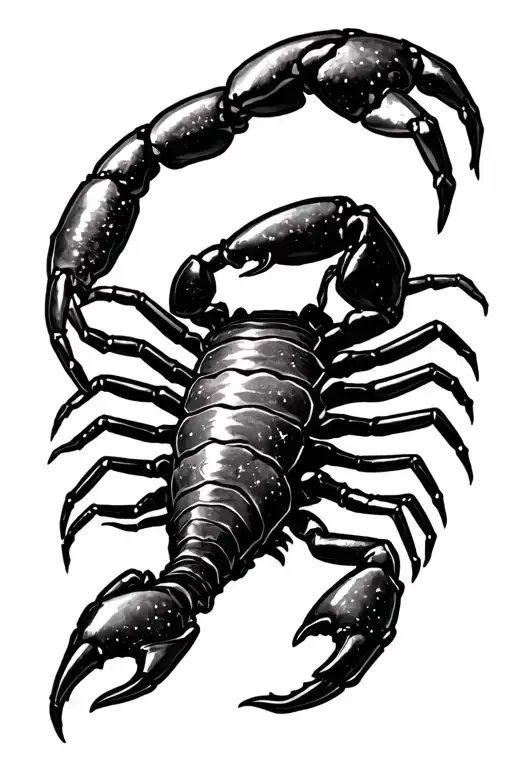 scorpion with gemini and virgo constellation tattoo design idea