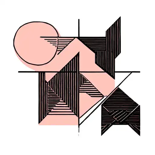 sand pink tattoo design idea