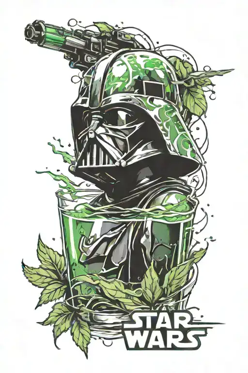 star wars and mountain dew tattoo design idea