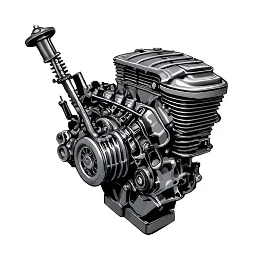 V8 Engine tattoo design idea