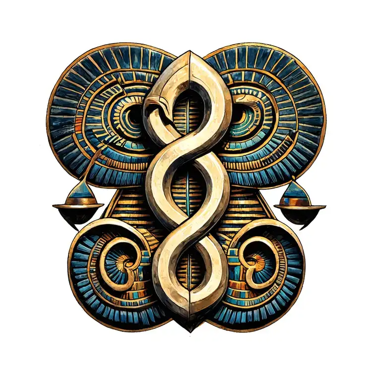  triskelion  egyptian symbol of  balance, movement, and the unity of the past, present, future tattoo design idea