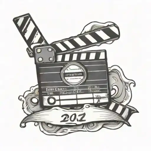 clapperboard take 3 tattoo design idea