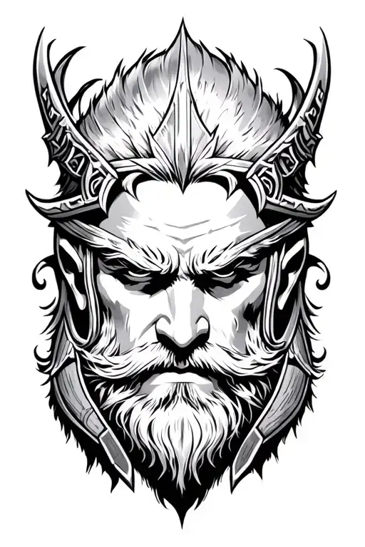 Nordic Thor  tattoo design idea