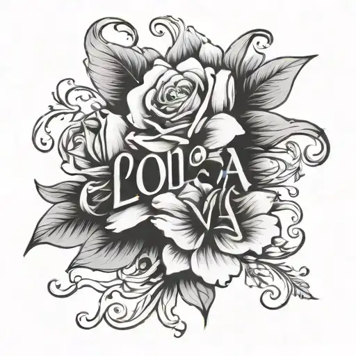 Lola written tattoo design idea