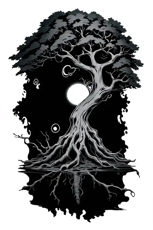 poison tree tattoo design idea