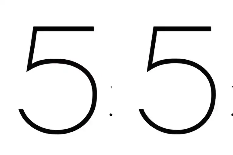 555 number tattoo design idea