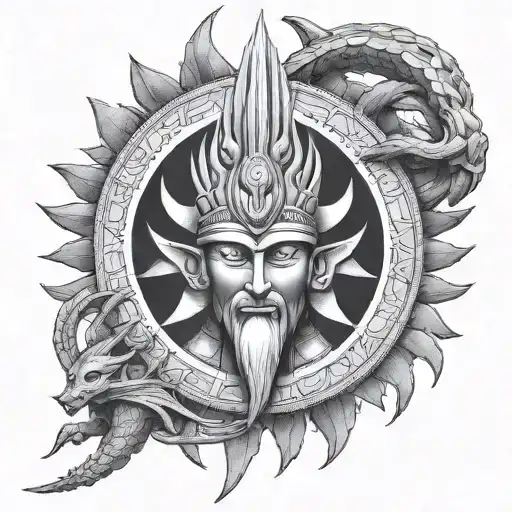 Anunnaki tattoo design idea