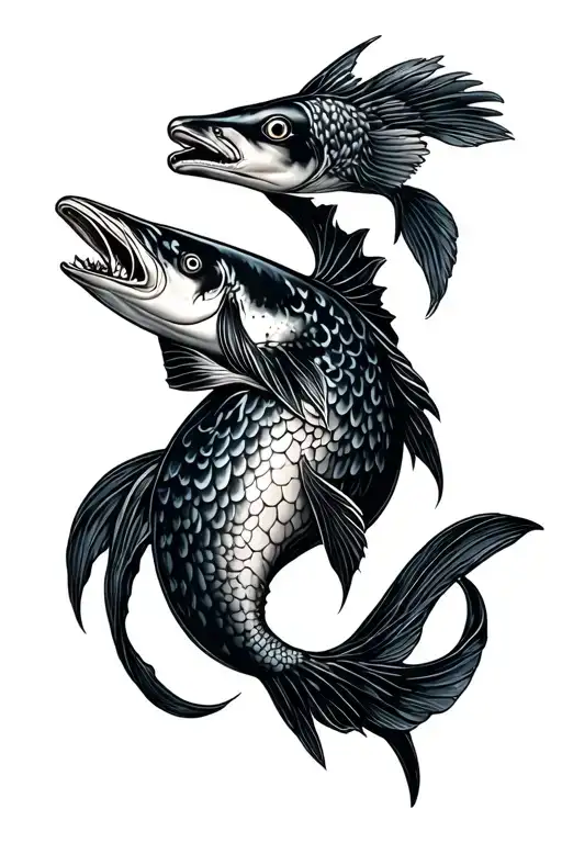 Hunting Sous Marine Amour Balance tattoo design idea
