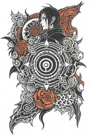 uchiha itachi mangekyou sharingan tattoo design idea