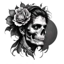 Create an ultra-realistic, 3D tattoo design for the right shoulder, extending to the middle of the bicep. The central th tattoo design idea