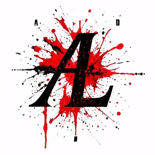 Initials A nad L font tattoo design tattoo design idea