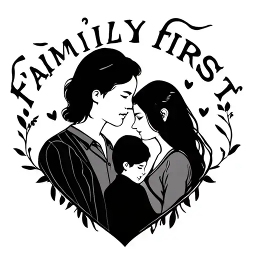 family first tattoo design idea