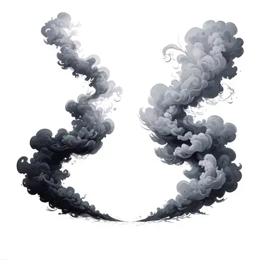 Coverup Clouds and Smoke tattoo design idea