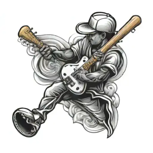 dominican republic, music, food, baseball tattoo design idea