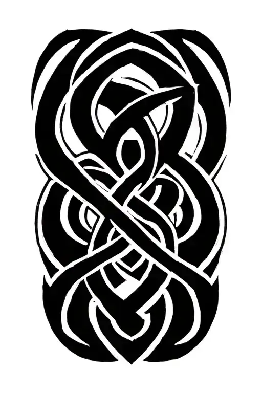 witchs knot symbol tattoo design idea