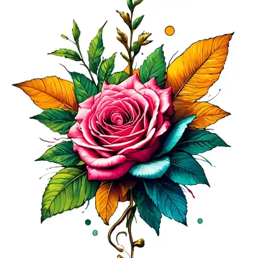 love hate tattoo design idea