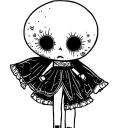 voodoo doll sad tattoo design idea