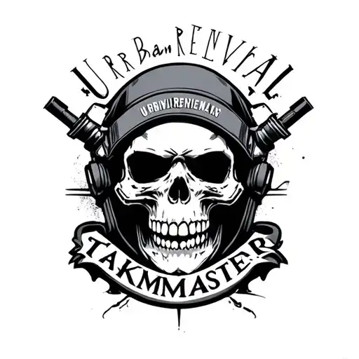 "Urban Renewal Taskmaster " skull taskmaster tattoo design idea