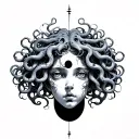 Semicolon Medusa tattoo design idea