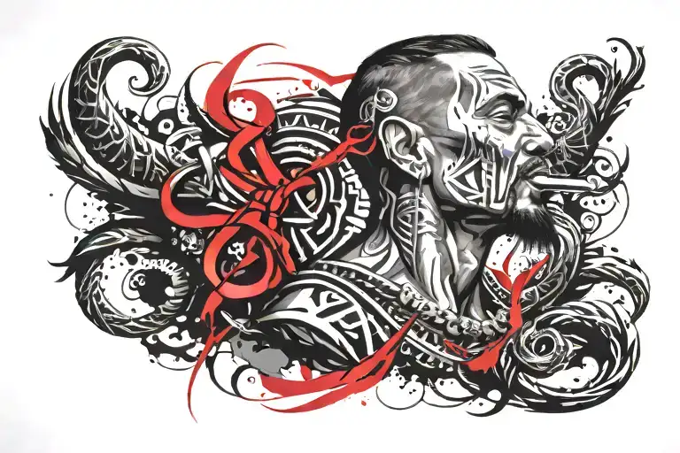 tribal puerto rican neck tattoo with the cholo style art tattoo design idea