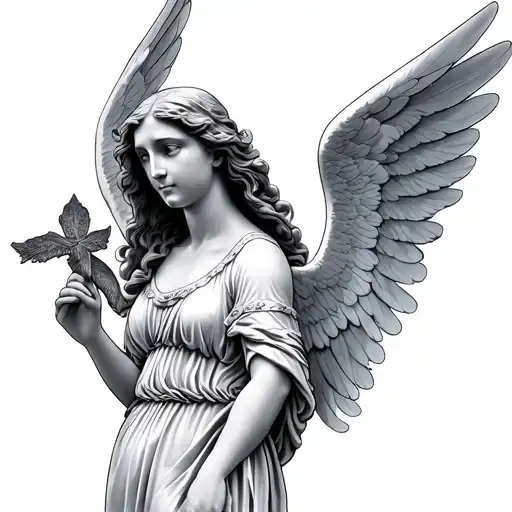 biblically accurate angel tattoo design idea