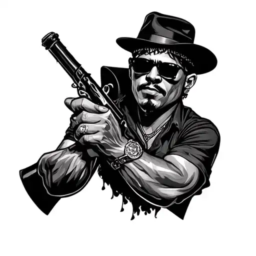 Chicano Gangster tattoo design idea