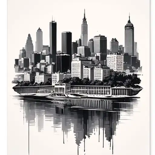 Philly Skyline tattoo design idea