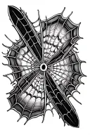 spider web with cross section tattoo design idea