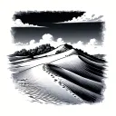 dunes and sand dune tattoo design idea