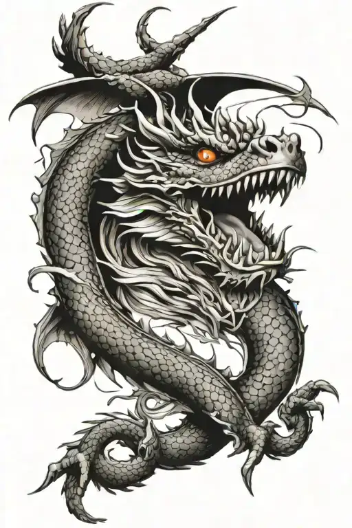 dragon chino tattoo design idea