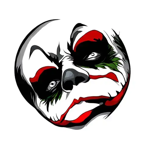 joker face tattoo design idea