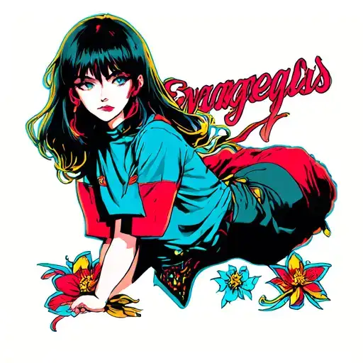 NEON GENESIS EVANGELION, ASUKA Y tattoo design idea