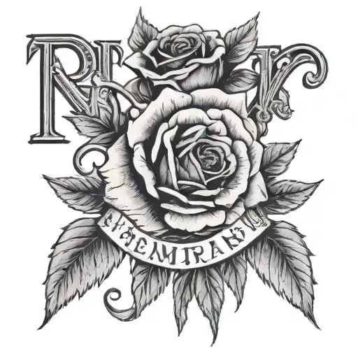 February 12, 1978 Roman numerals with roses and name NahNah tattoo design idea