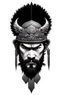 Chinese Warrior tattoo design idea