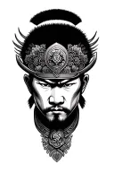 Chinese Warrior tattoo design idea