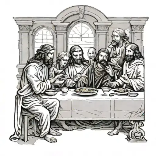 Last Supper tattoo design idea