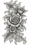 tooled leather tattoo design idea